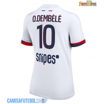 Camisa de time de futebol Paris Saint-Germain Ousmane Dembele #10 Replicas 2º Equipamento Feminina 2025-26 Manga Curta